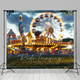 Lofaris Bokeh Carnival Light Amusement Park Photo Backdrop